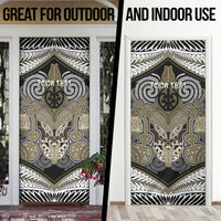 Aotearoa Iwi Waikato Tainui Personalised Door Cover Maori Kowhaiwhai Pattern LT19 - Polynesian Pride