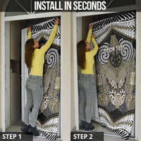 Aotearoa Iwi Waikato Tainui Personalised Door Cover Maori Kowhaiwhai Pattern LT19 - Polynesian Pride