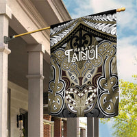 Aotearoa Iwi Waikato Tainui Garden Flag Maori Kowhaiwhai Pattern LT19 House Flag Dark Yellow - Polynesian Pride