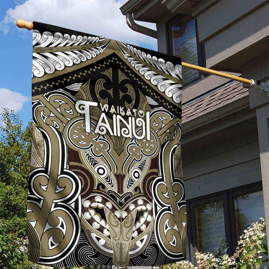 Aotearoa Iwi Waikato Tainui Garden Flag Maori Kowhaiwhai Pattern LT19 - Polynesian Pride