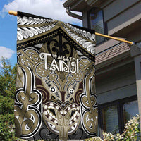 Aotearoa Iwi Waikato Tainui Garden Flag Maori Kowhaiwhai Pattern LT19 - Polynesian Pride