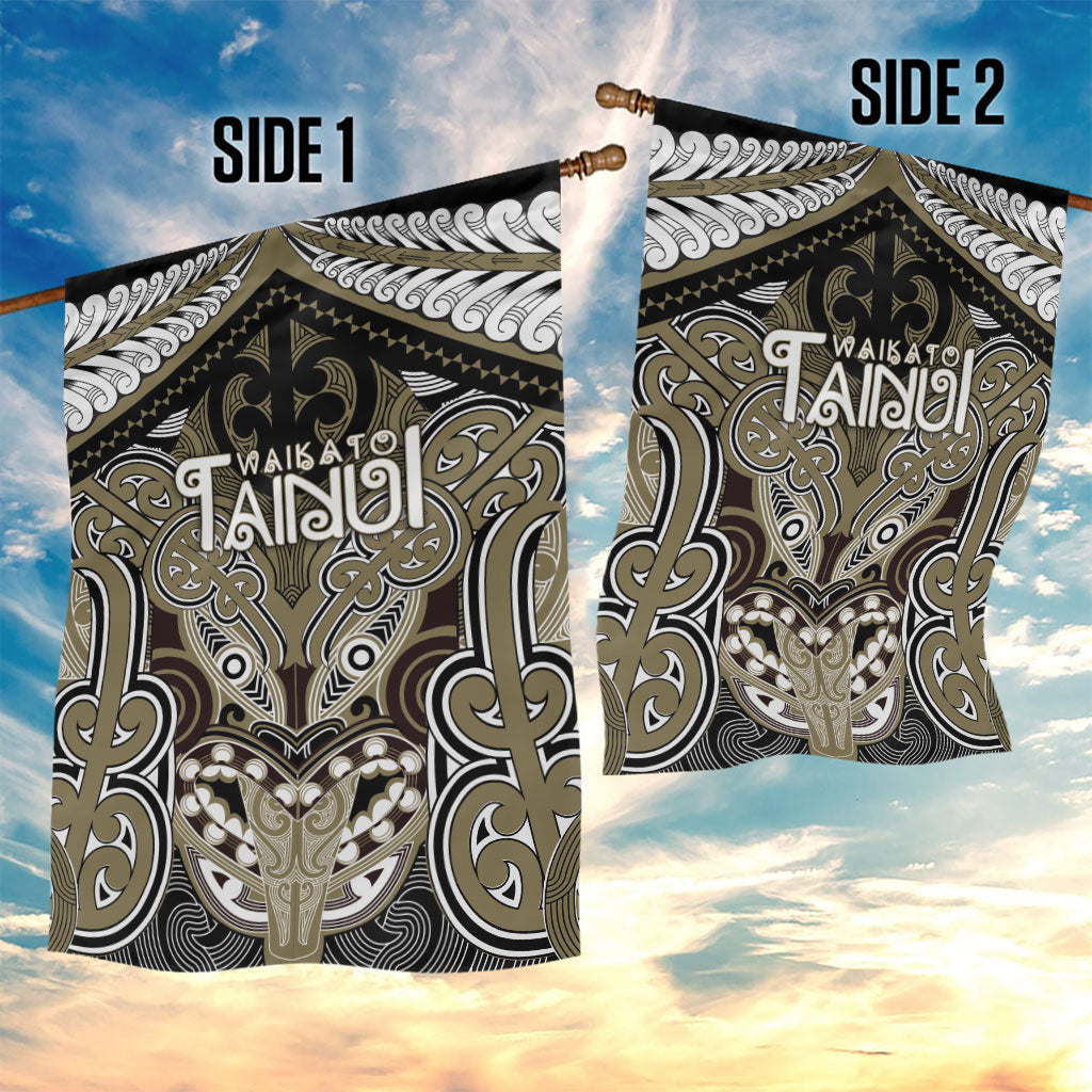 Aotearoa Iwi Waikato Tainui Garden Flag Maori Kowhaiwhai Pattern LT19 - Polynesian Pride