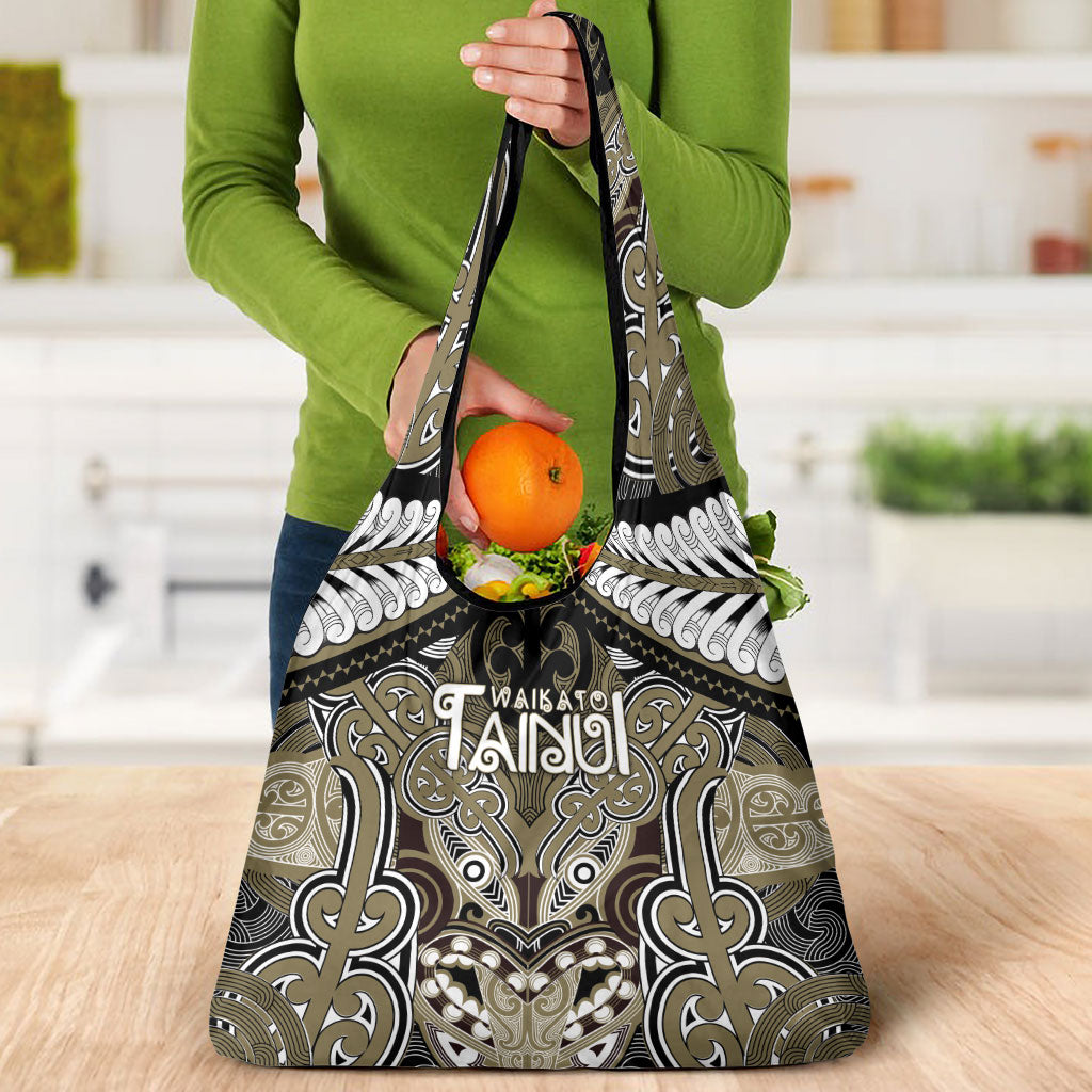 Aotearoa Iwi Waikato Tainui Grocery Bag Maori Kowhaiwhai Pattern LT19 - Polynesian Pride