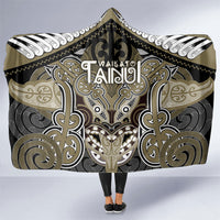 Aotearoa Iwi Waikato Tainui Hooded Blanket Maori Kowhaiwhai Pattern LT19 One Size Dark Yellow - Polynesian Pride