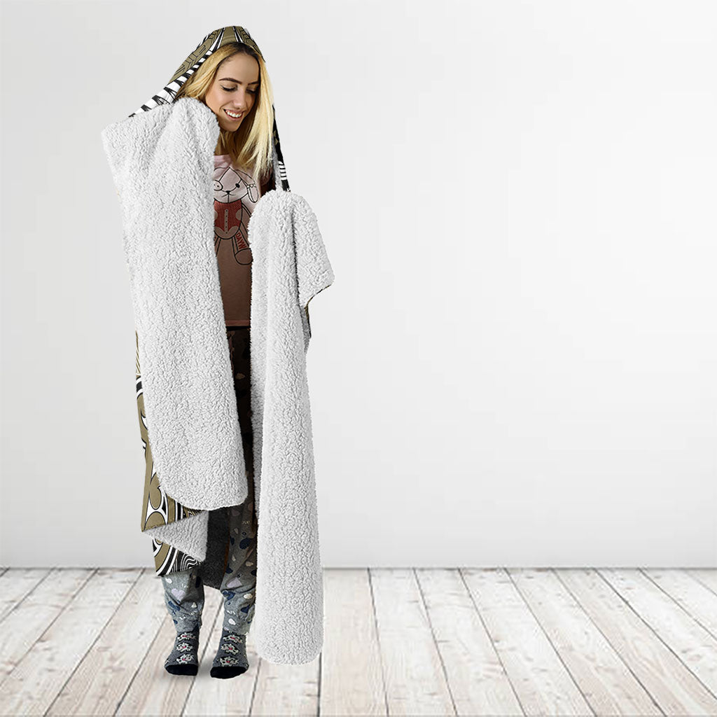 Aotearoa Iwi Waikato Tainui Hooded Blanket Maori Kowhaiwhai Pattern LT19 - Polynesian Pride