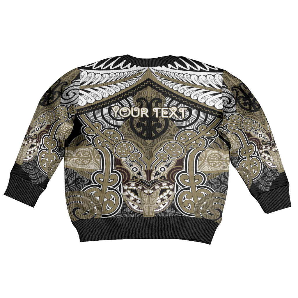 Aotearoa Iwi Waikato Tainui Personalised Kid Ugly Christmas Sweater Maori Kowhaiwhai Pattern LT19 - Polynesian Pride