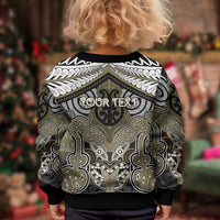 Aotearoa Iwi Waikato Tainui Personalised Kid Ugly Christmas Sweater Maori Kowhaiwhai Pattern LT19 - Polynesian Pride