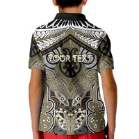 Aotearoa Iwi Waikato Tainui Personalised Kid Polo Shirt Maori Kowhaiwhai Pattern LT19 - Polynesian Pride