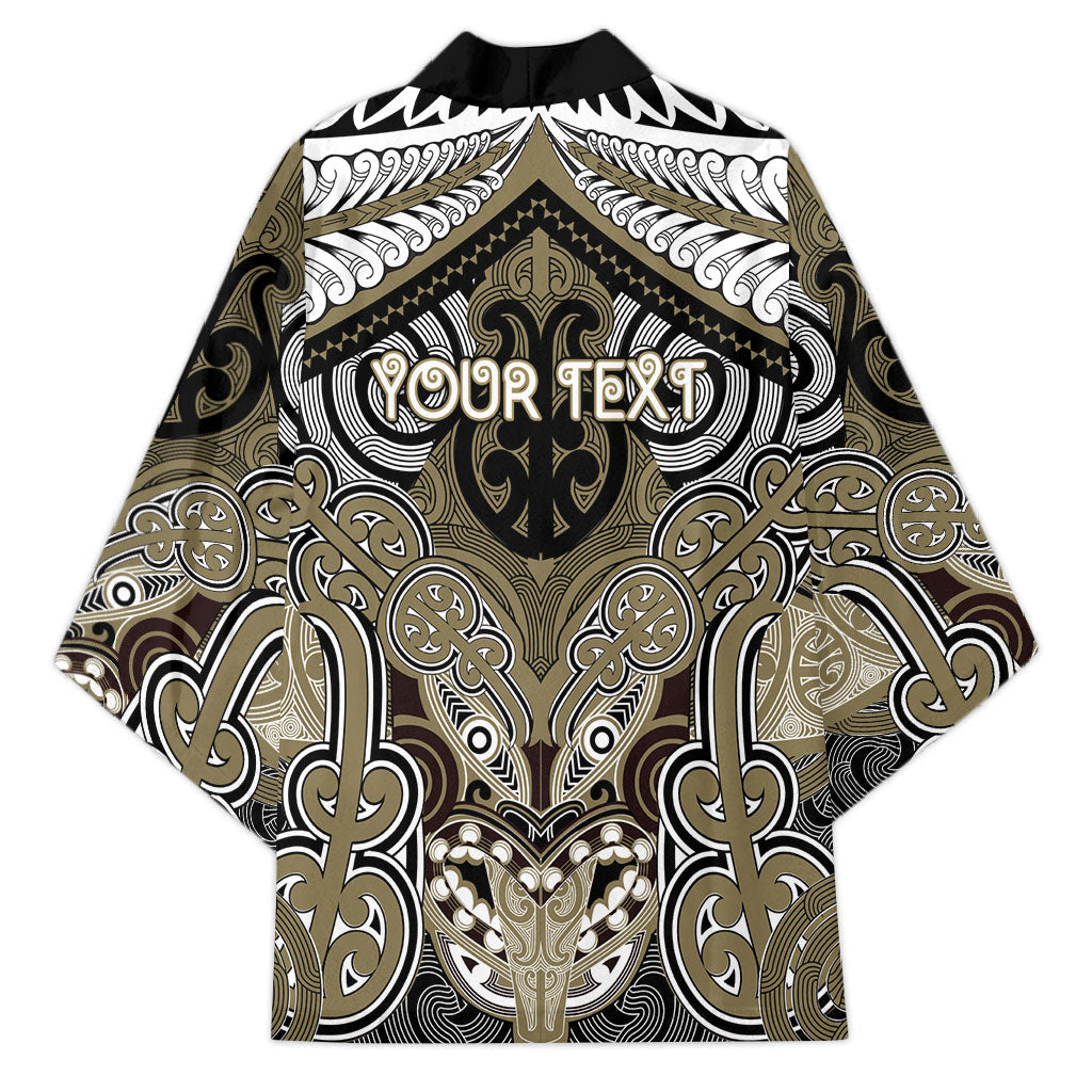 Aotearoa Iwi Waikato Tainui Personalised Kimono Maori Kowhaiwhai Pattern LT19 - Polynesian Pride