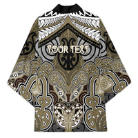 Aotearoa Iwi Waikato Tainui Personalised Kimono Maori Kowhaiwhai Pattern LT19 - Polynesian Pride