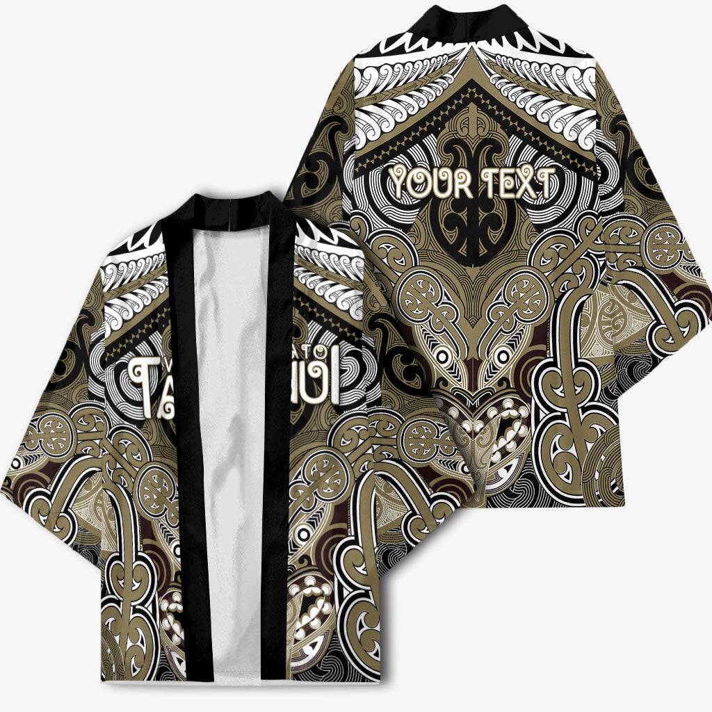Aotearoa Iwi Waikato Tainui Personalised Kimono Maori Kowhaiwhai Pattern LT19 - Polynesian Pride