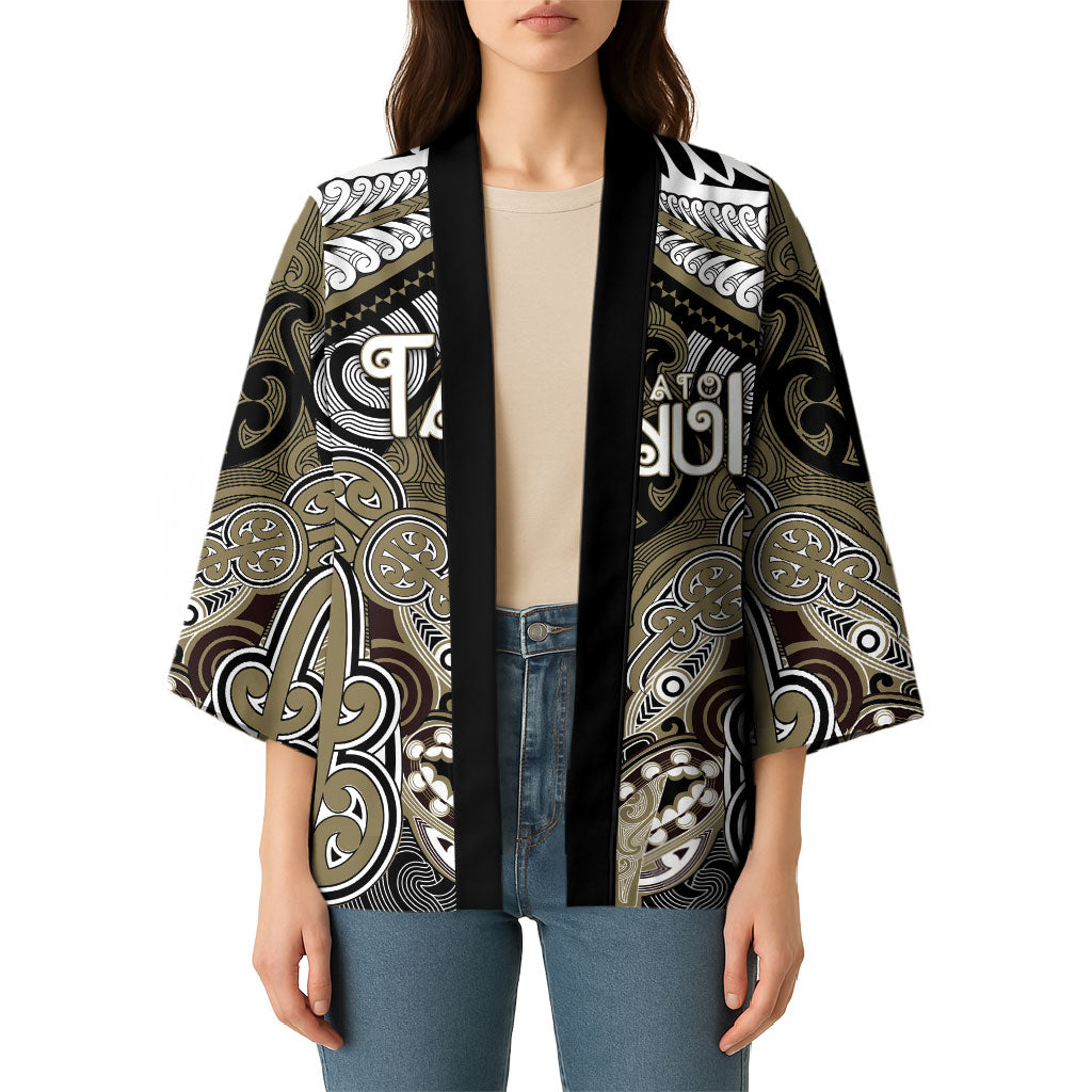 Aotearoa Iwi Waikato Tainui Personalised Kimono Maori Kowhaiwhai Pattern LT19 - Polynesian Pride