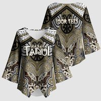 Aotearoa Iwi Waikato Tainui Personalised Kimono Sleeve Blouse Maori Kowhaiwhai Pattern LT19 - Polynesian Pride