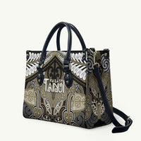 Aotearoa Iwi Waikato Tainui Leather Bag Maori Kowhaiwhai Pattern LT19 Dark Yellow - Polynesian Pride