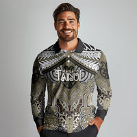 Aotearoa Iwi Waikato Tainui Personalised Long Sleeve Polo Shirt Maori Kowhaiwhai Pattern LT19 - Polynesian Pride