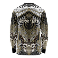 Aotearoa Iwi Waikato Tainui Personalised Long Sleeve Shirt Maori Kowhaiwhai Pattern LT19 - Polynesian Pride