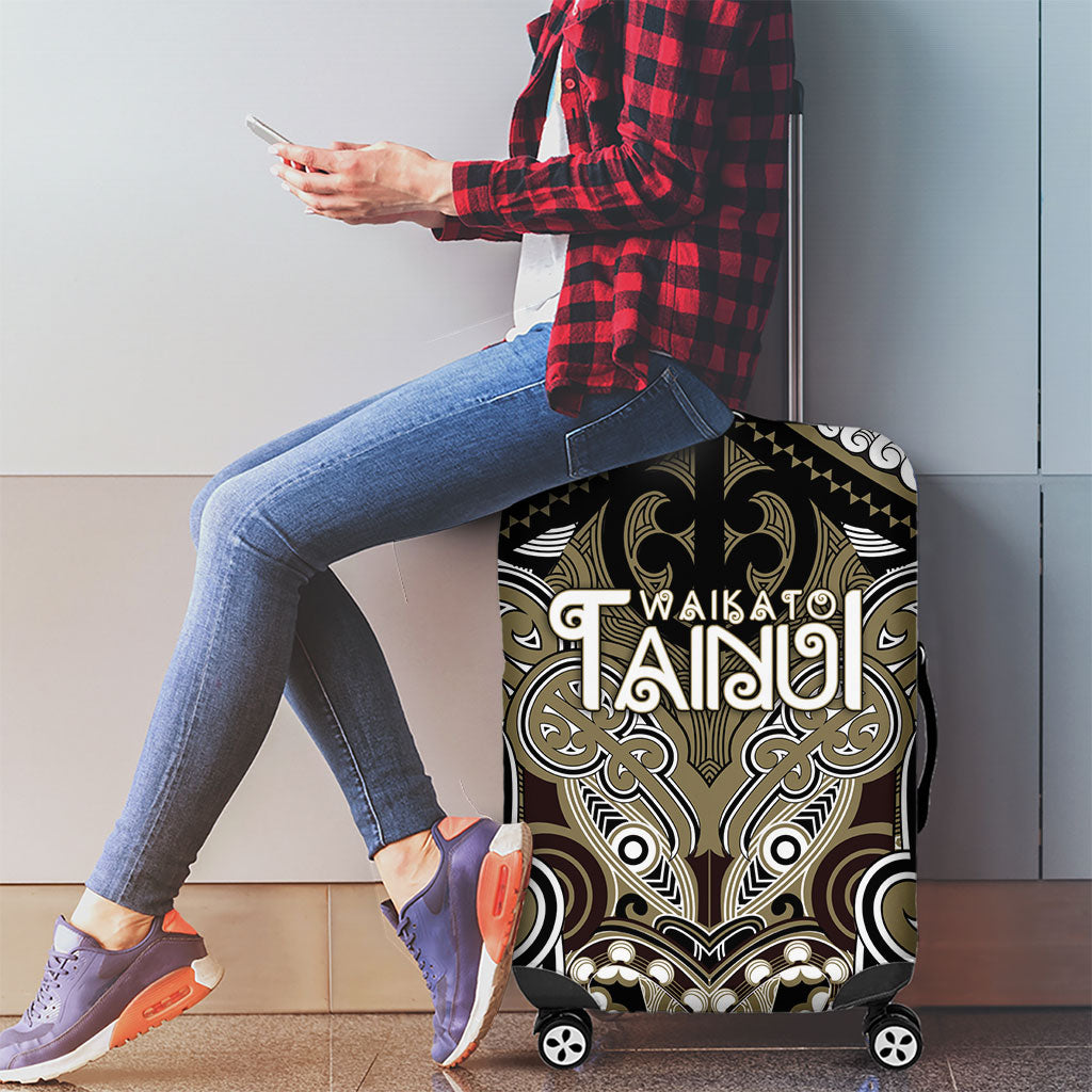 Aotearoa Iwi Waikato Tainui Luggage Cover Maori Kowhaiwhai Pattern LT19 - Polynesian Pride