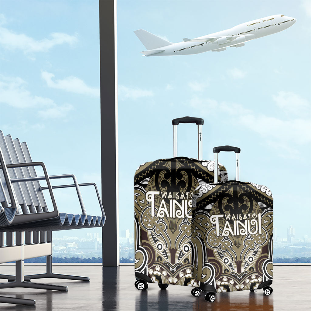 Aotearoa Iwi Waikato Tainui Luggage Cover Maori Kowhaiwhai Pattern LT19 - Polynesian Pride