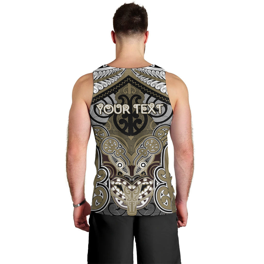 Aotearoa Iwi Waikato Tainui Personalised Men Tank Top Maori Kowhaiwhai Pattern LT19 - Polynesian Pride