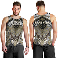 Aotearoa Iwi Waikato Tainui Personalised Men Tank Top Maori Kowhaiwhai Pattern LT19 - Polynesian Pride