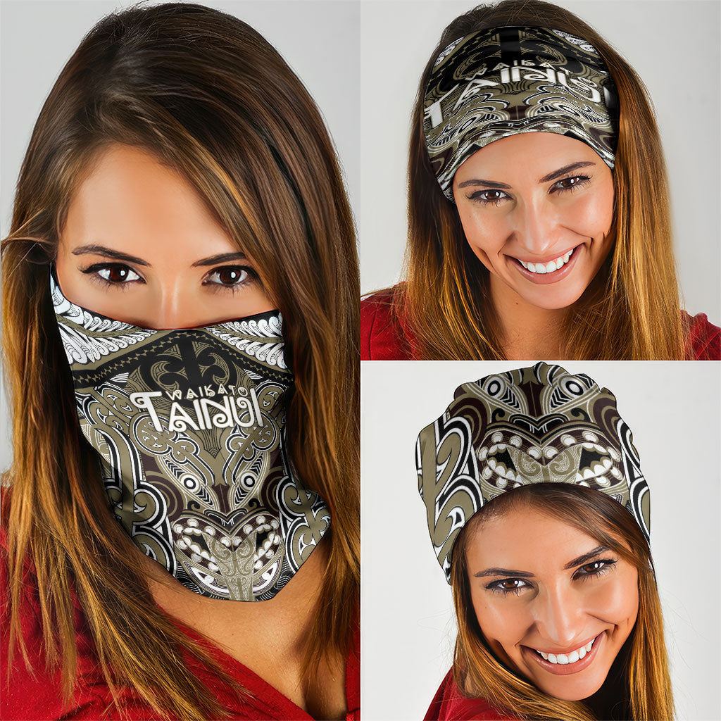 Aotearoa Iwi Waikato Tainui Neck Gaiter Maori Kowhaiwhai Pattern LT19 - Polynesian Pride