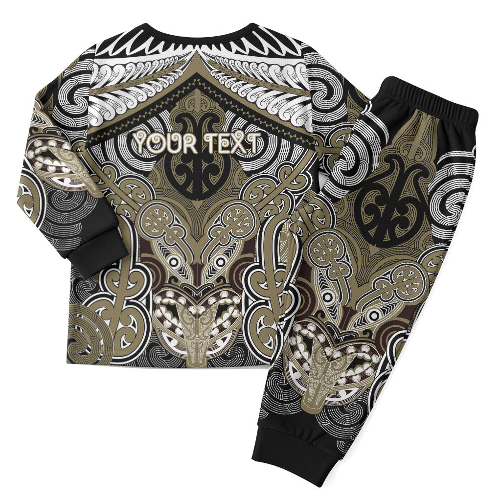 Aotearoa Iwi Waikato Tainui Personalised Christmas Pajama Set Maori Kowhaiwhai Pattern LT19 - Polynesian Pride