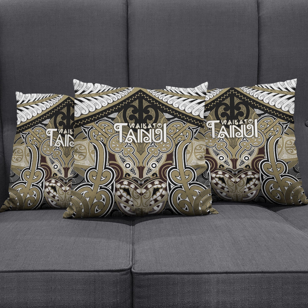Aotearoa Iwi Waikato Tainui Pillow Cover Maori Kowhaiwhai Pattern LT19 - Polynesian Pride