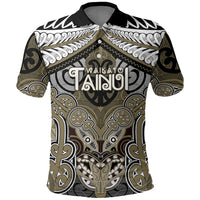 Aotearoa Iwi Waikato Tainui Personalised Polo Shirt Maori Kowhaiwhai Pattern LT19 Dark Yellow - Polynesian Pride
