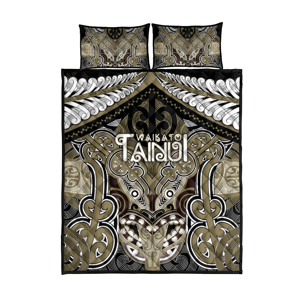 Aotearoa Iwi Waikato Tainui Quilt Bed Set Maori Kowhaiwhai Pattern LT19 - Polynesian Pride