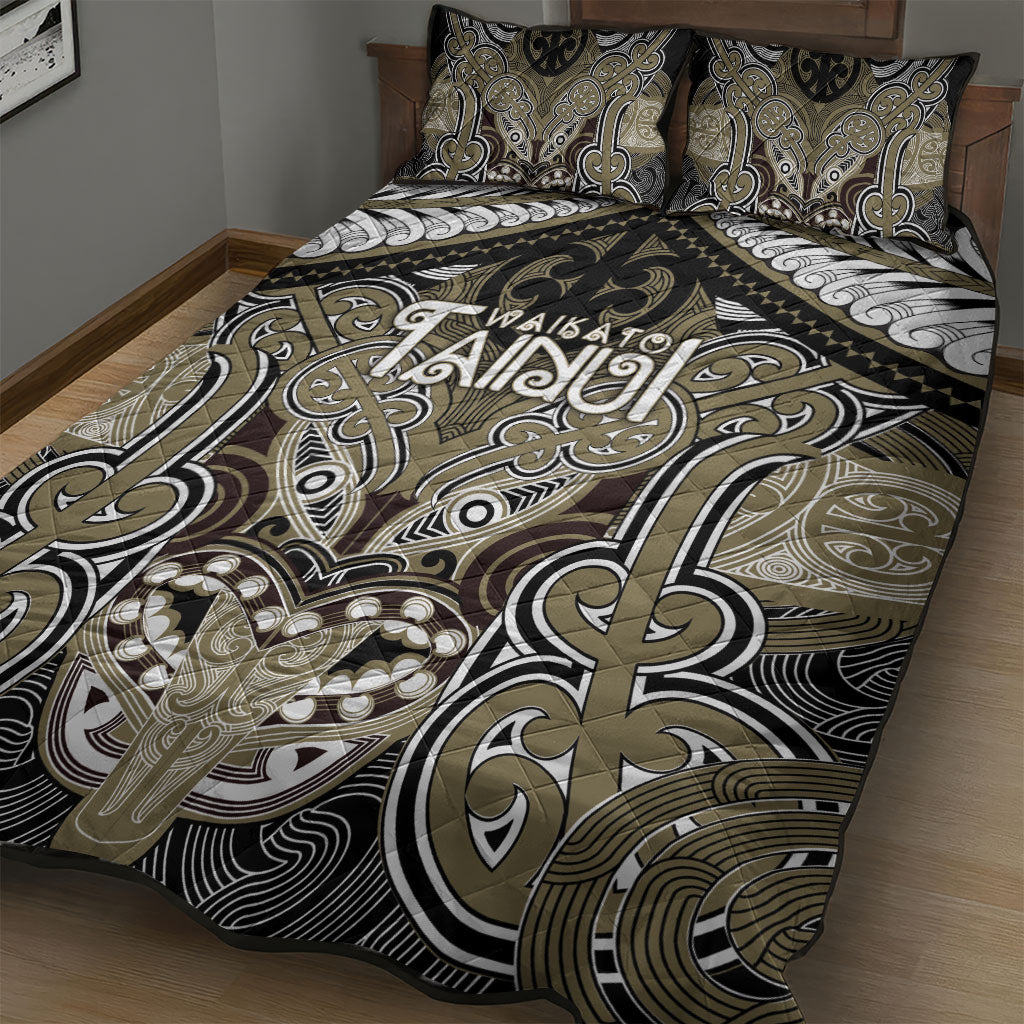 Aotearoa Iwi Waikato Tainui Quilt Bed Set Maori Kowhaiwhai Pattern LT19 - Polynesian Pride