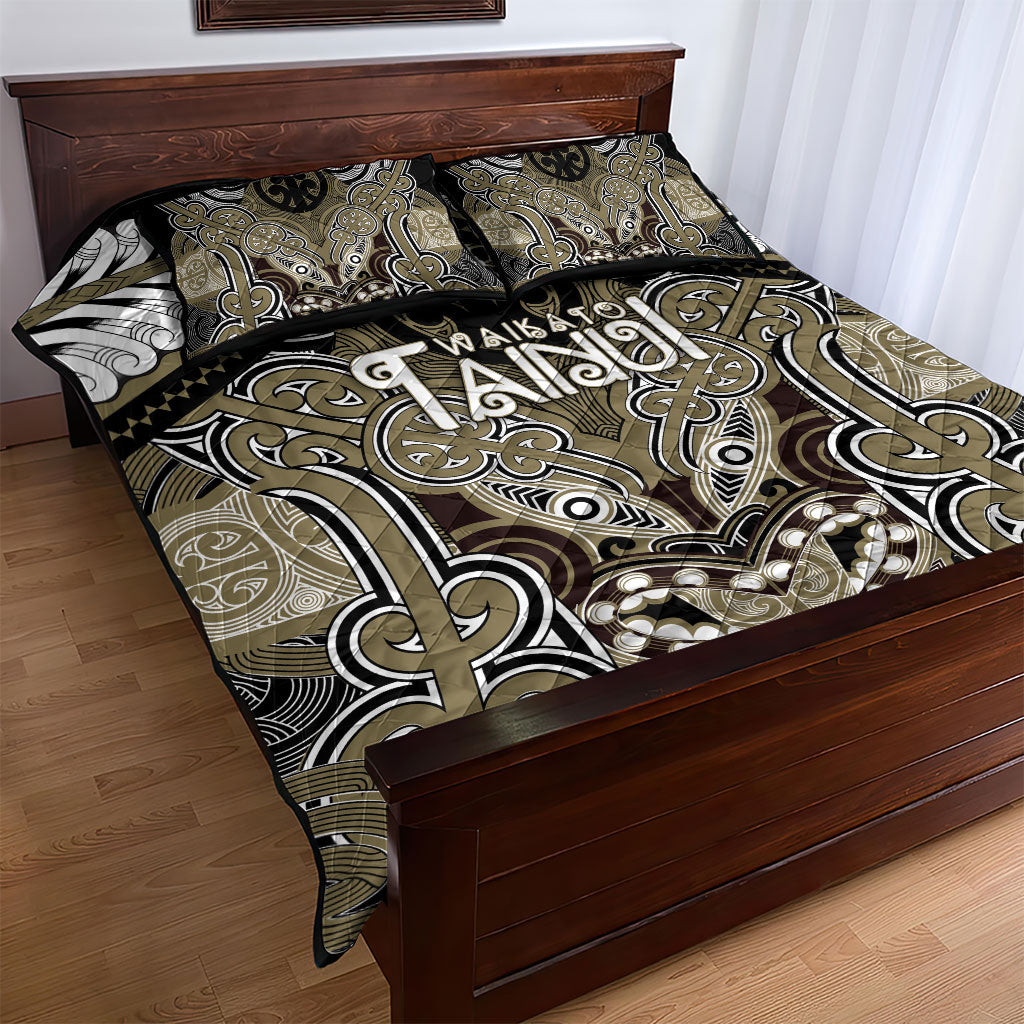 Aotearoa Iwi Waikato Tainui Quilt Bed Set Maori Kowhaiwhai Pattern LT19 - Polynesian Pride