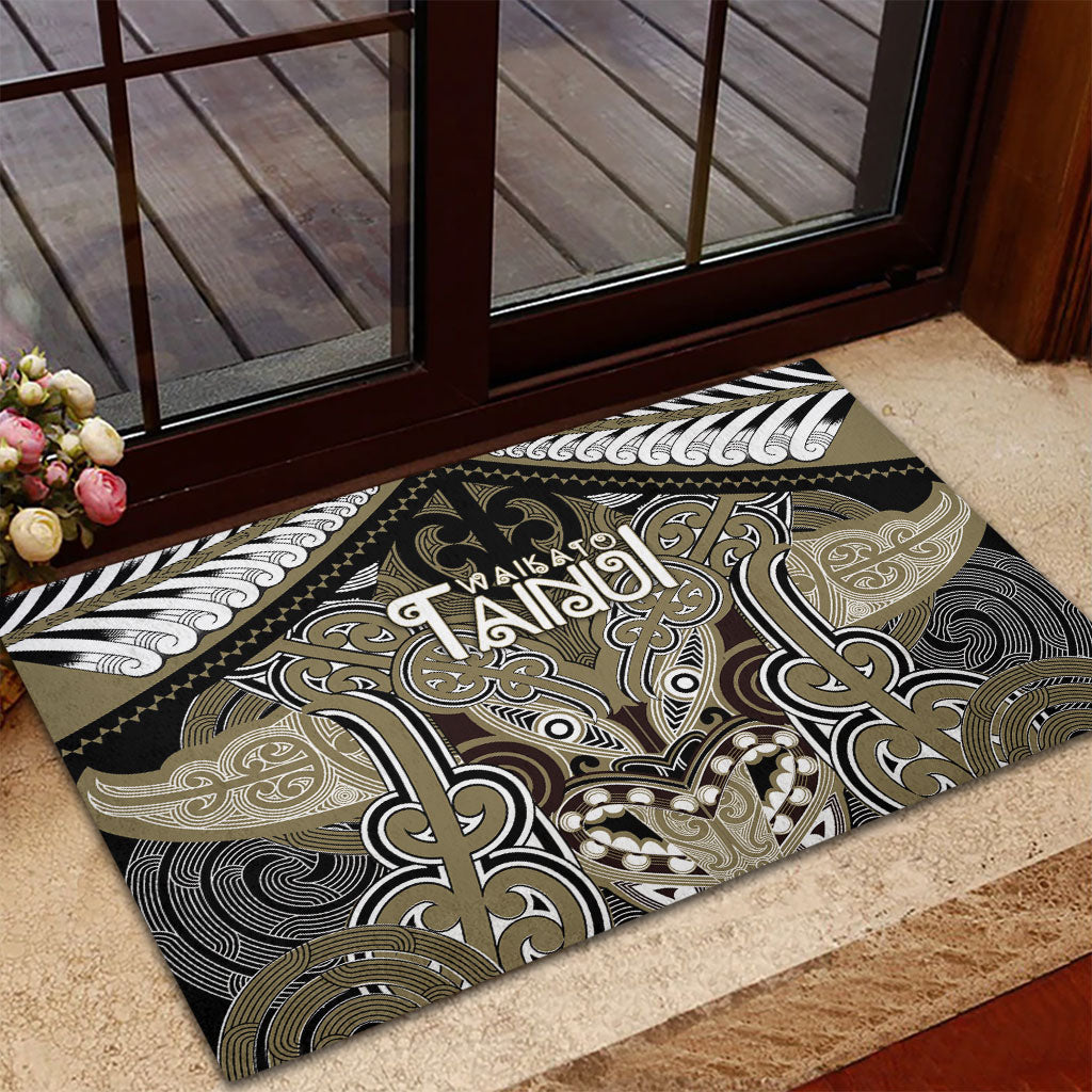 Aotearoa Iwi Waikato Tainui Rubber Doormat Maori Kowhaiwhai Pattern LT19 - Polynesian Pride