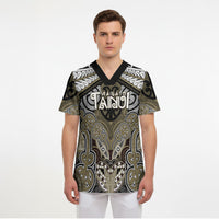 Aotearoa Iwi Waikato Tainui Personalised Scrub Top Maori Kowhaiwhai Pattern LT19 - Polynesian Pride