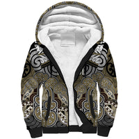 Aotearoa Iwi Waikato Tainui Personalised Sherpa Hoodie Maori Kowhaiwhai Pattern LT19 Unisex Dark Yellow - Polynesian Pride