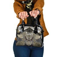Aotearoa Iwi Waikato Tainui Shoulder Handbag Maori Kowhaiwhai Pattern LT19 One Size Dark Yellow - Polynesian Pride