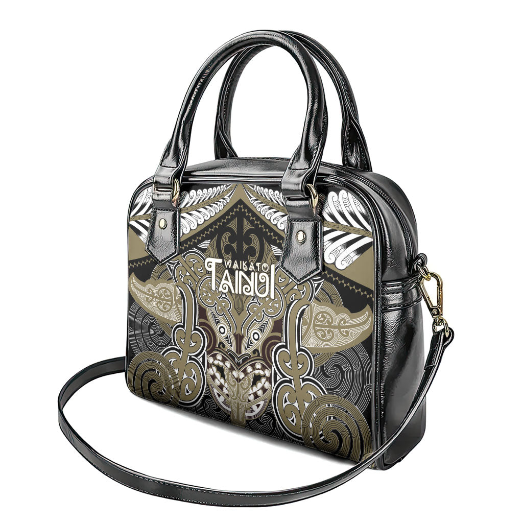 Aotearoa Iwi Waikato Tainui Shoulder Handbag Maori Kowhaiwhai Pattern LT19 - Polynesian Pride