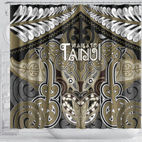 Aotearoa Iwi Waikato Tainui Shower Curtain Maori Kowhaiwhai Pattern LT19 - Polynesian Pride
