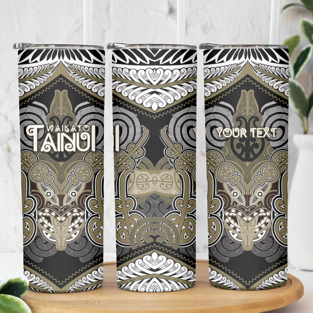 Aotearoa Iwi Waikato Tainui Personalised Skinny Tumbler Maori Kowhaiwhai Pattern LT19 - Polynesian Pride