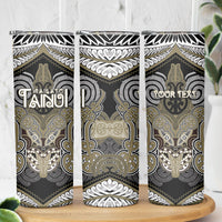 Aotearoa Iwi Waikato Tainui Personalised Skinny Tumbler Maori Kowhaiwhai Pattern LT19 - Polynesian Pride