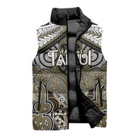 Aotearoa Iwi Waikato Tainui Personalised Sleeveless Puffer Jacket Maori Kowhaiwhai Pattern LT19 - Polynesian Pride