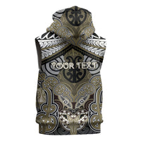 Aotearoa Iwi Waikato Tainui Personalised Sleeveless Zip Hoodie Maori Kowhaiwhai Pattern LT19 - Polynesian Pride