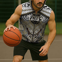 Aotearoa Iwi Waikato Tainui Personalised Sleeveless Zip Hoodie Maori Kowhaiwhai Pattern LT19 - Polynesian Pride