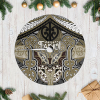 Aotearoa Iwi Waikato Tainui Tree Skirt Maori Kowhaiwhai Pattern LT19 Casual Dark Yellow - Polynesian Pride