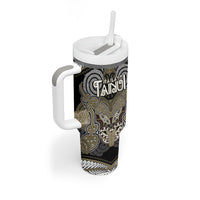 Aotearoa Iwi Waikato Tainui Personalised Tumbler With Handle Maori Kowhaiwhai Pattern LT19 - Polynesian Pride