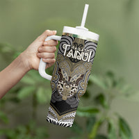 Aotearoa Iwi Waikato Tainui Personalised Tumbler With Handle Maori Kowhaiwhai Pattern LT19 - Polynesian Pride