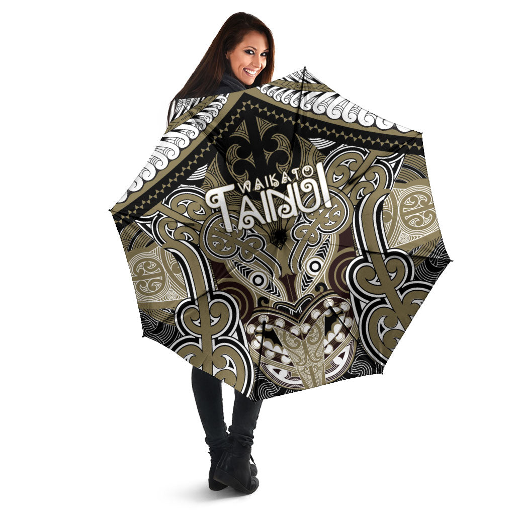 Aotearoa Iwi Waikato Tainui Umbrella Maori Kowhaiwhai Pattern LT19 - Polynesian Pride