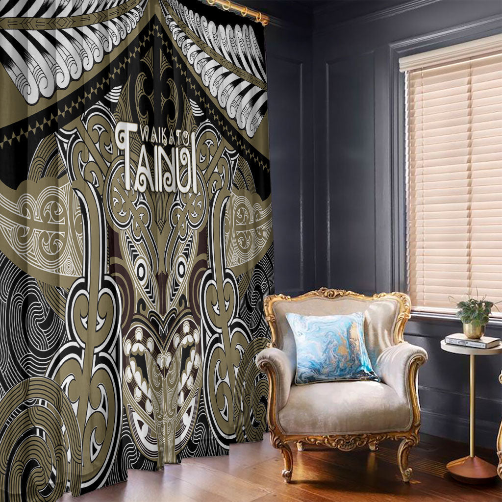 Aotearoa Iwi Waikato Tainui Window Curtain Maori Kowhaiwhai Pattern LT19 - Polynesian Pride