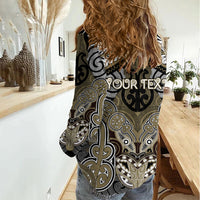 Aotearoa Iwi Waikato Tainui Personalised Women Casual Shirt Maori Kowhaiwhai Pattern LT19 - Polynesian Pride