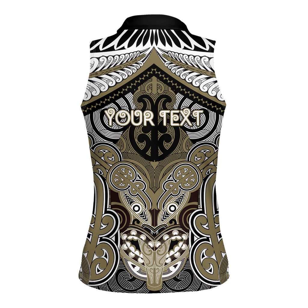 Aotearoa Iwi Waikato Tainui Personalised Women Sleeveless Polo Shirt Maori Kowhaiwhai Pattern LT19 - Polynesian Pride