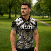 Aotearoa Iwi Waikato Tainui Personalised Zipper Polo Shirt Maori Kowhaiwhai Pattern LT19 - Polynesian Pride